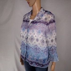 Vintage ORIGINAL 1960s Boho Top. RN Number 19232